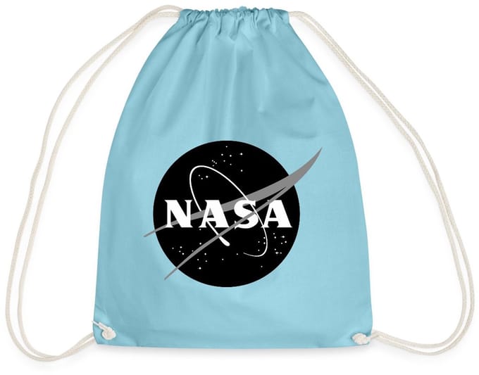 NASA zwart-wit klassiek logo Gymtas
