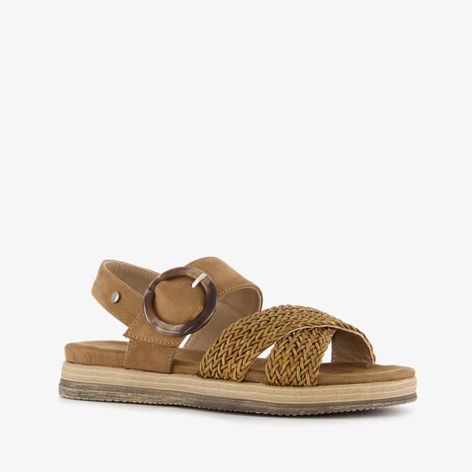 Natuform dames sandalen cognac bruin - Maat 42 - Uitneembare zool