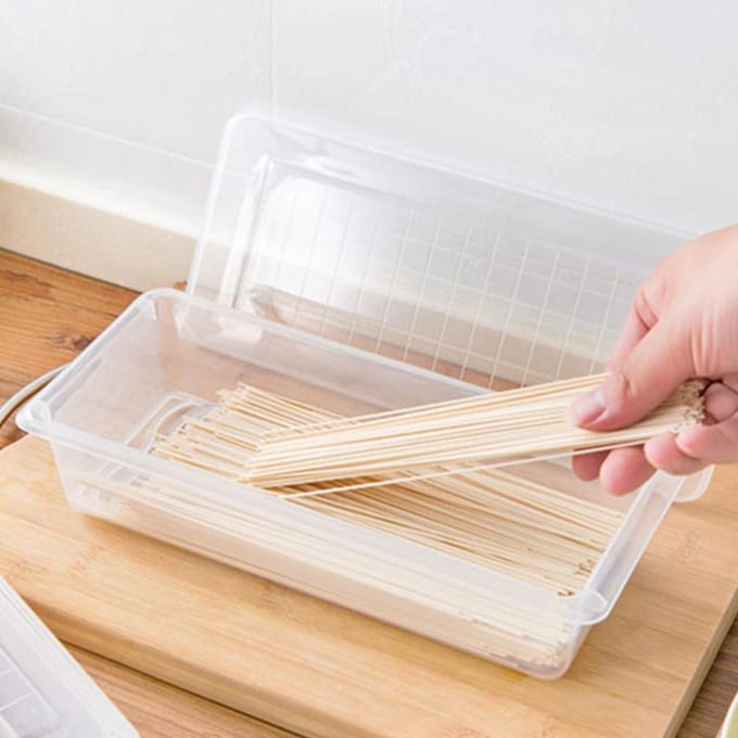 Conteneur de Stockage Alimentaire PP Transparent Multifonctionnel Empilable Conservation Réfrigérateur Small white