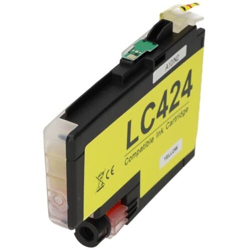 PrintAbout Inktcartridge LC-424Y Geel geschikt voor Brother