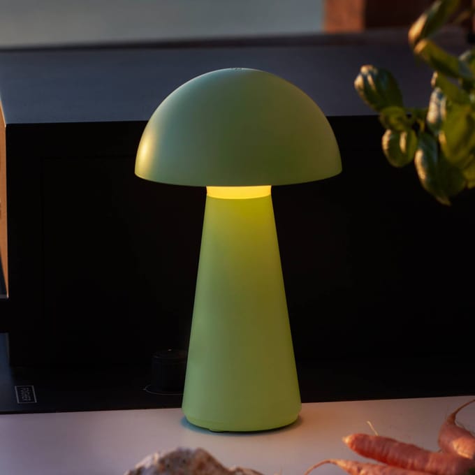 Sirius LED tafellamp op accu Sam, groen, kunststof, H. 28 cm, IP54