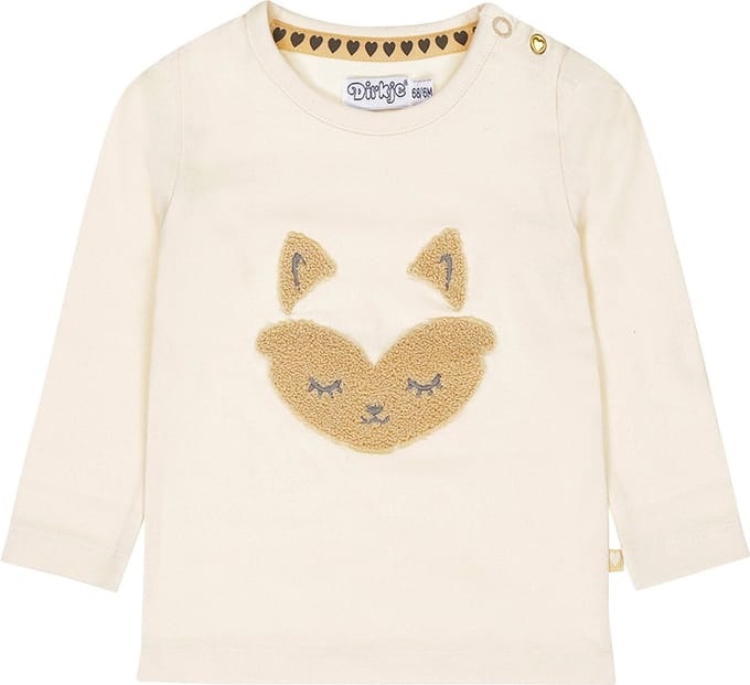 Dirkje - Meisjes shirt - Offwhite - Maat 56