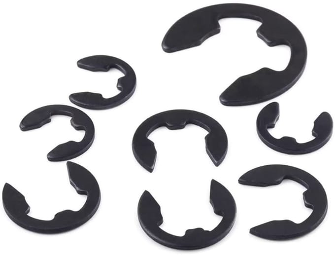 Solidchoice- Borgring E-Clip 1.5mm - Externe Borgringen - Borgringen Assortiment - E-Clips - 200 Stuks - Mangaanstaal - Snapring