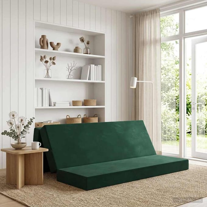 vidaXL - Vouwbare - Sofa - Bed - 200 - x - 67 - x - 45cm - Donkergroen