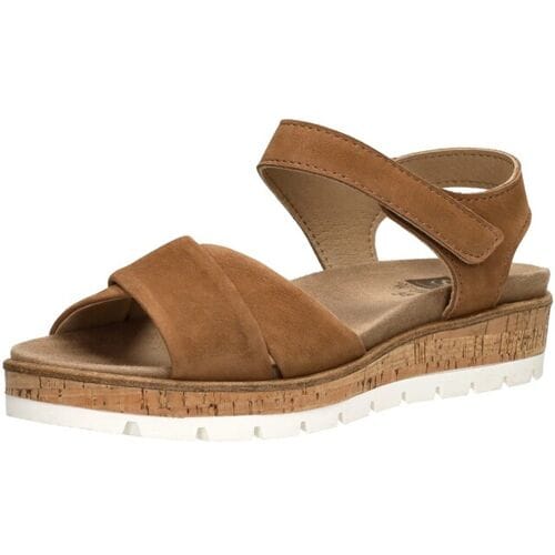 SUB55 Comfort Collection Mia 01 Sandalen Plat - Cognac - Maat 40
