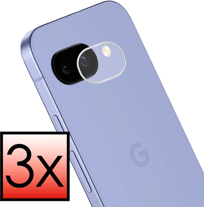 Camera Lens Protector - 3 Stuks - Geschikt voor Google Pixel 9a - Camera Screenprotector - Beschermglas - Gehard Glas - Tempered Glass - Screen Protector