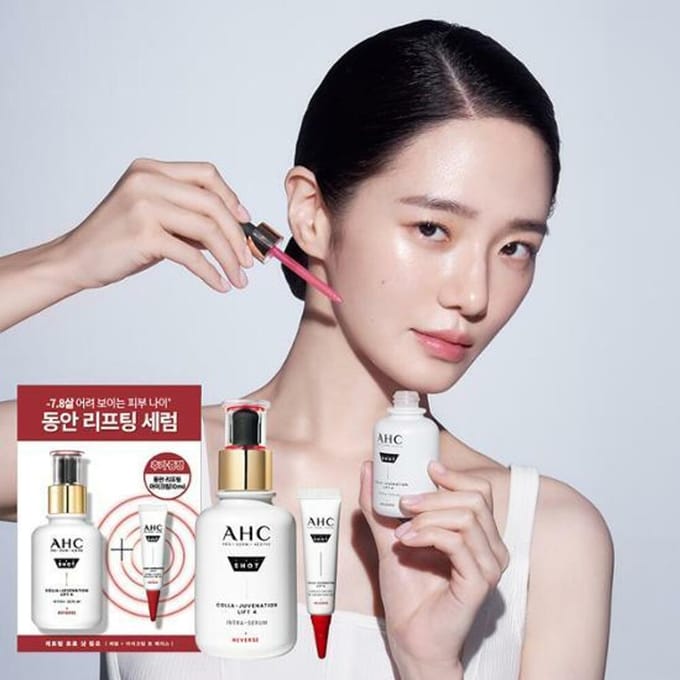AHC Pro Shot Colla-Rejuvenation Lift 4 Intra-Serum 40ml Speciale Set (+Oogcrème 10ml) gray