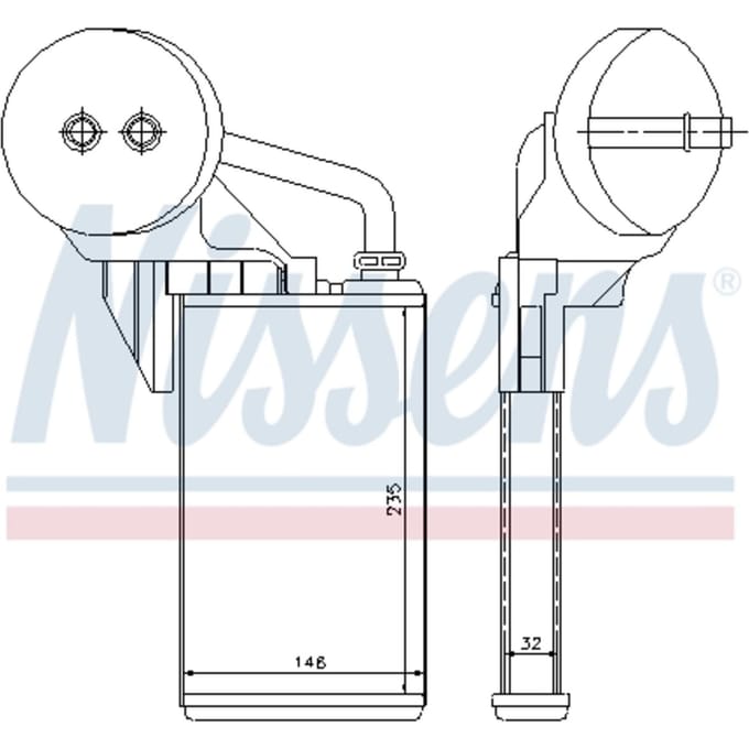 Warmtewisselaar, interieur verwarming NISSENS 72207
