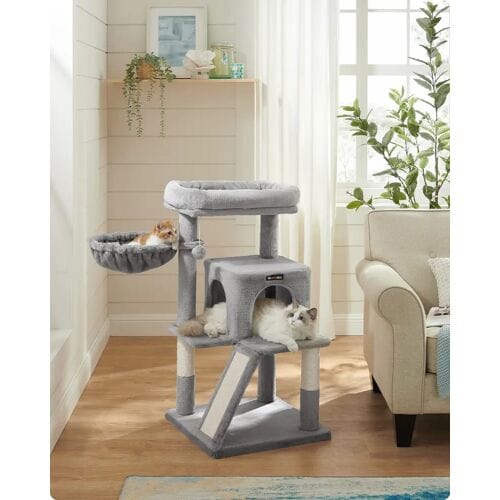 Feandrea Krabpaal Met Groot Observatiedek, Krabbord Door Songmics Light Gray
