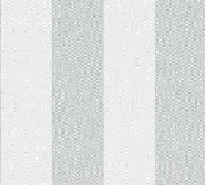 STREPEN BEHANG | Linnenstructuur - Wit Grijs - A.S. Création Pure Elegance