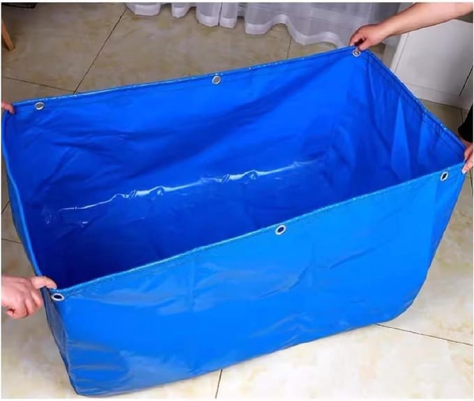 Vis Kweekbak - Waterbak Vis - Vis Houden - Scheurvast Materiaal - 2.3 Meter Lengte - Blauw