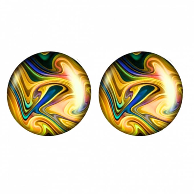 Clip oorbellen Orla 2 cm geel
