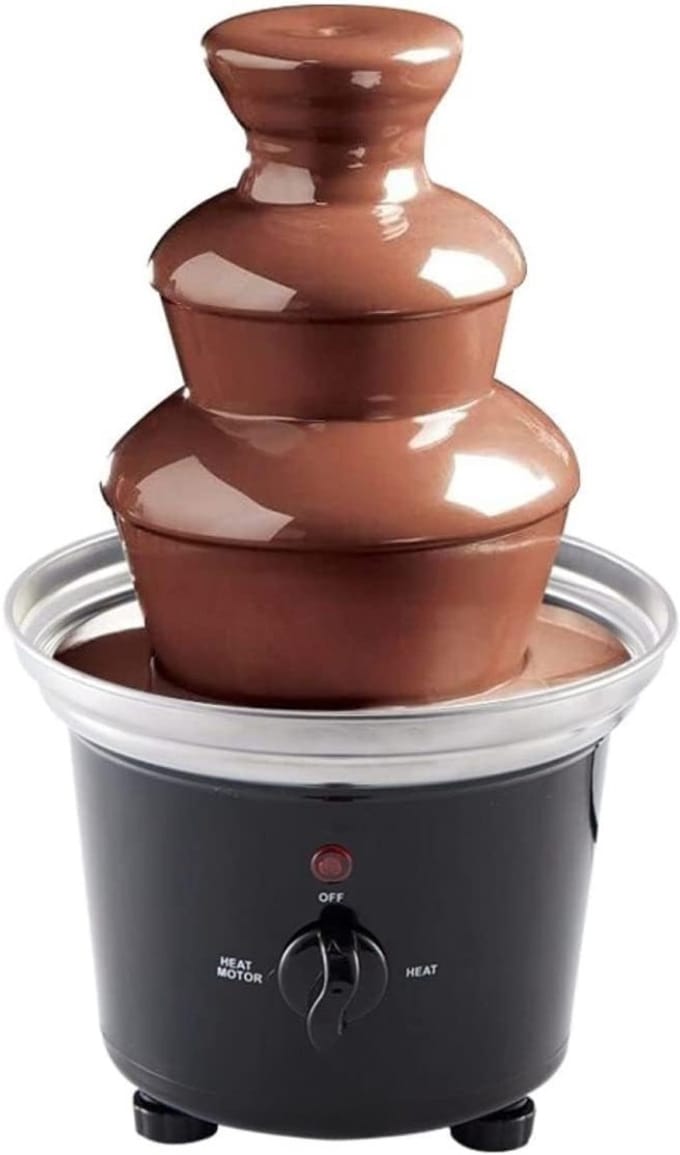 AHD® Chocoladefontein - Chocolade fontein - Chocolade druppels - Zwart - ‎24cm x 18cm x 18cm