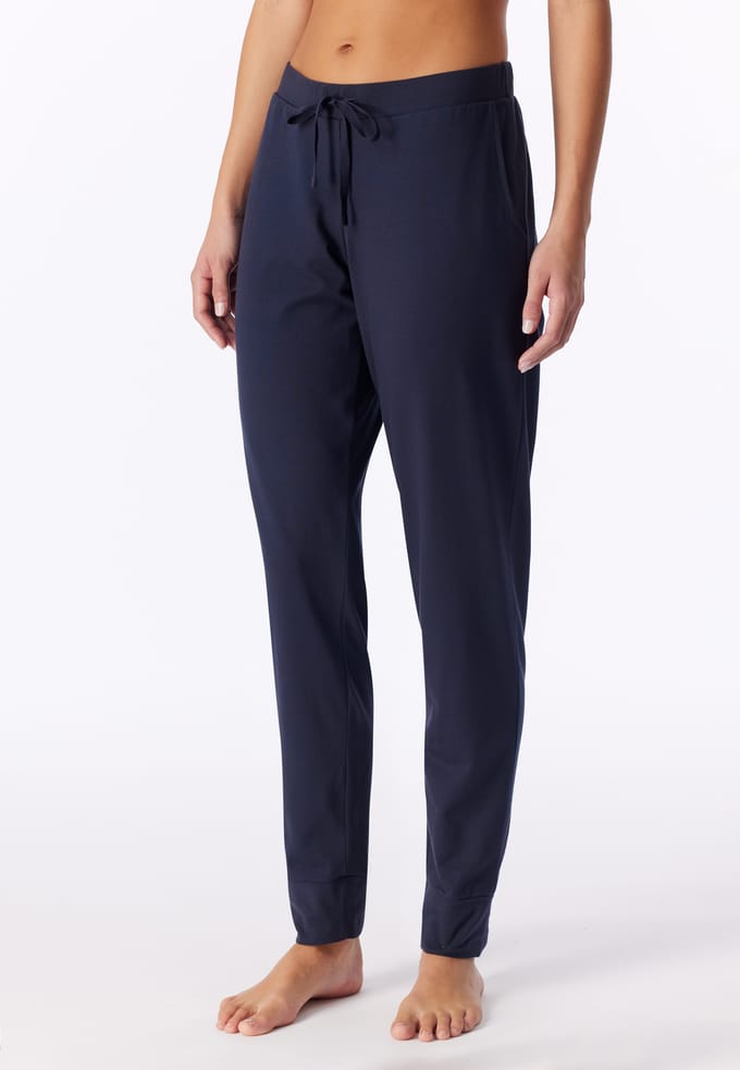 Langere broek met elastische manchetten, diepblauw - Mix+ Relax 36