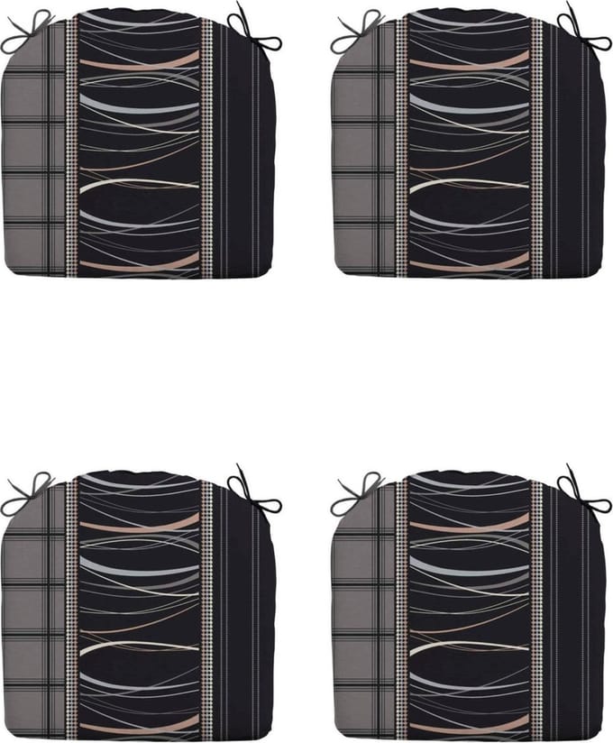 Madison - Zitkussen - Universeel - 4st - 46x48cm - Lines Grey - Grijs