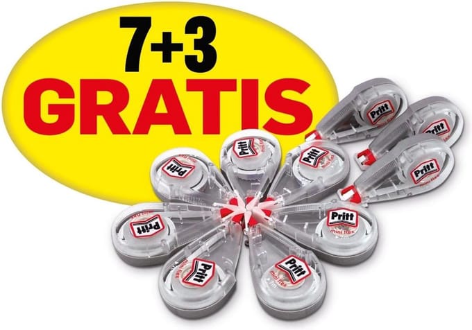 Mini Roller Correctietape 10 Stuks - Ideaal voor Wissing en Corrigeren