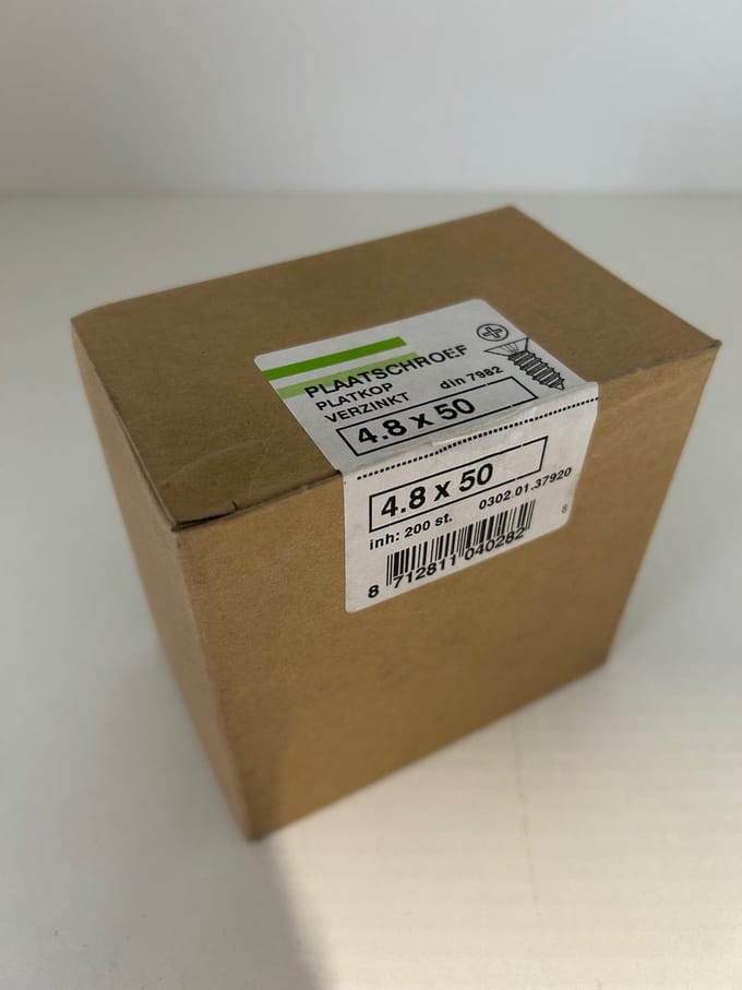 Plaatschroef vz pk ph-2 din7982c 4.8x50 (200)
