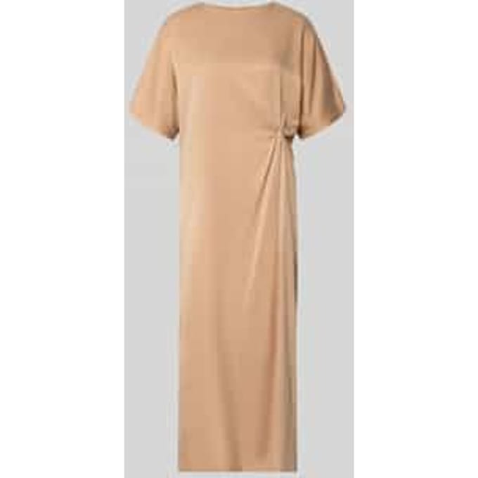 midi-jurk met knoopdetail model 'INDAH'