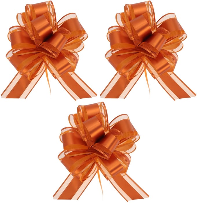 Dailygoods - Set van 3 Matte Geschenkstrikken in Roségoud