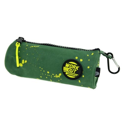 Work out etui rond, formaat 20 x 7 cm., kleur groen