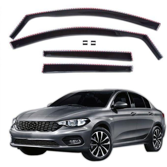 Déflecteurs d'air - SCOUTT - GP - Fumé - Installation facile - Pour Fiat Tipo Cross 2021+