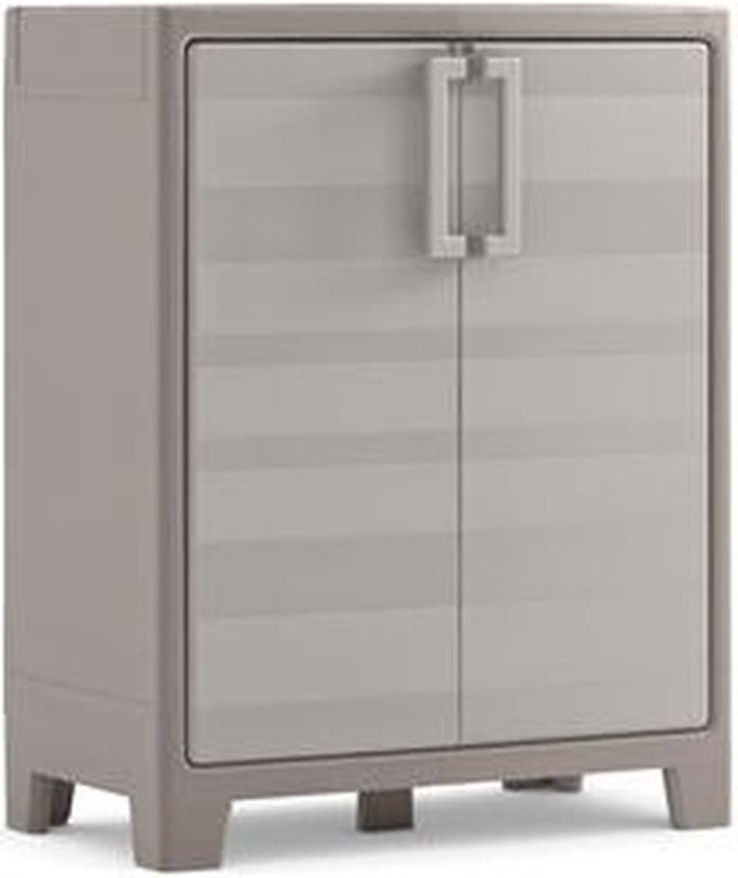 Keter Gulliver Lage Kast - 2 planken - 80x44x100cm – Zand/Beige