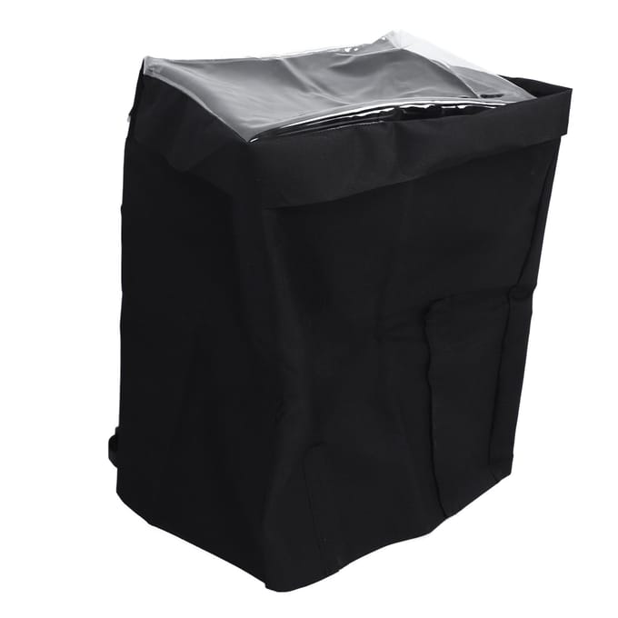 Verwarmingspompafdekking Polyester Canvas Waterdicht Spa Verwarmingspompafdekking met Rits en Transparant PVC gray