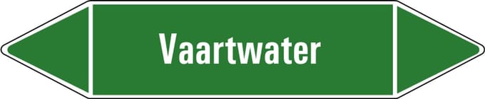 Vaartwater leidingmarkering op vel 75 x 17 mm - 8 per vel