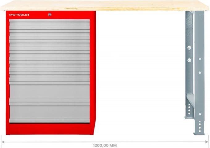 Modulaire werkbank Multiplex met ladekast 5L 1200 mm MW Tools MOD121