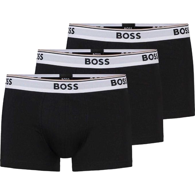 Boss Heren Bodywear Logo Boxershorts (Set van 3) (Zwart, Wit)