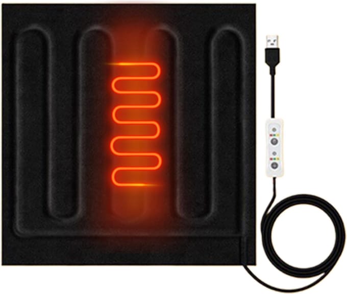 Verwarmingskussen USB - Grafeenmat Warm - Ontspanning Lichaam - Draagbaar Veilige Warmte - 30x30x6 cm