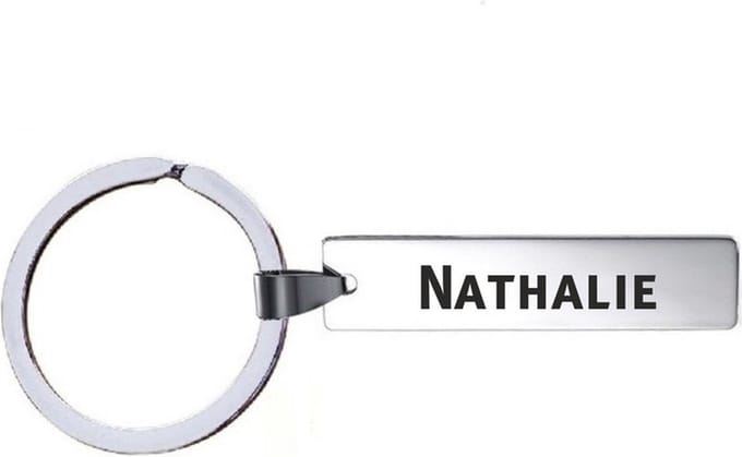 Sleutelhanger Met Naam - Nathalie - RVS