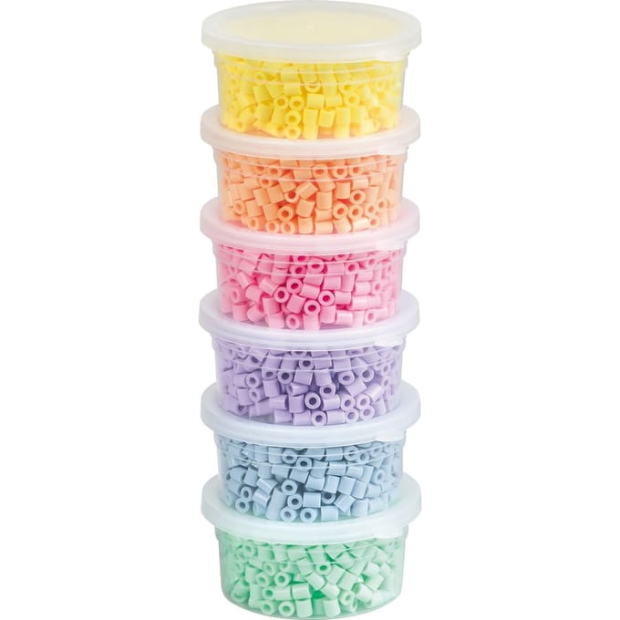 Strijk-op-kralen set, 3.000 stuks - Pastell