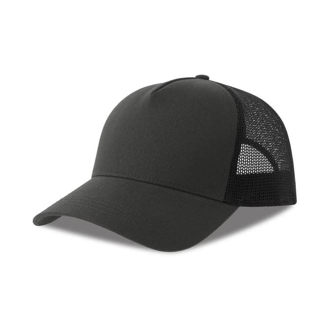 Atlantis Headwear Rapper Cotton-S Cap AT535 - Dark Grey/Black - One size