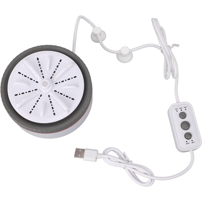 Mini Turbo Wasmachine Getimed Instelbaar Multifunctioneel USB-voeding Draagbare Mini Turbo Wasmachine grijze kleur