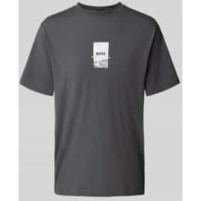 Regular fit T-shirt van katoenmix