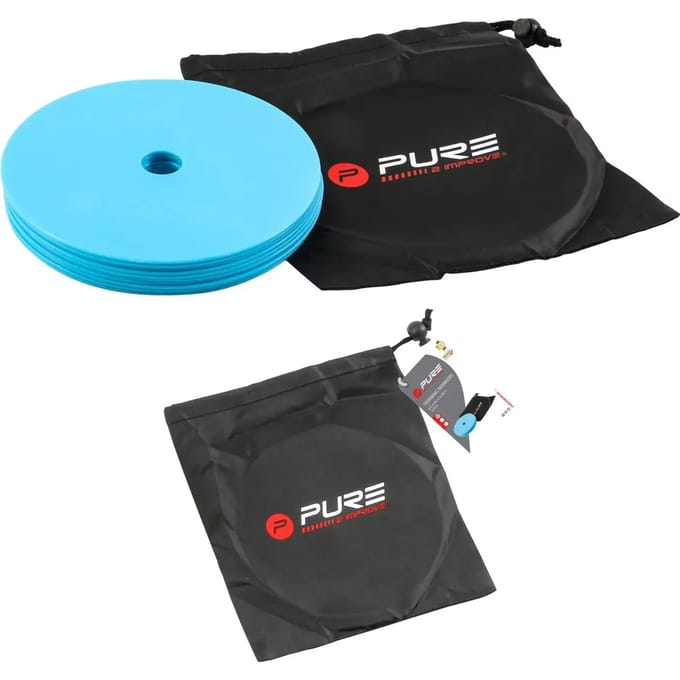 Pure2Improve - veldmarkering - flat marker set - blauw - 10 stuks - Ø15,5 cm