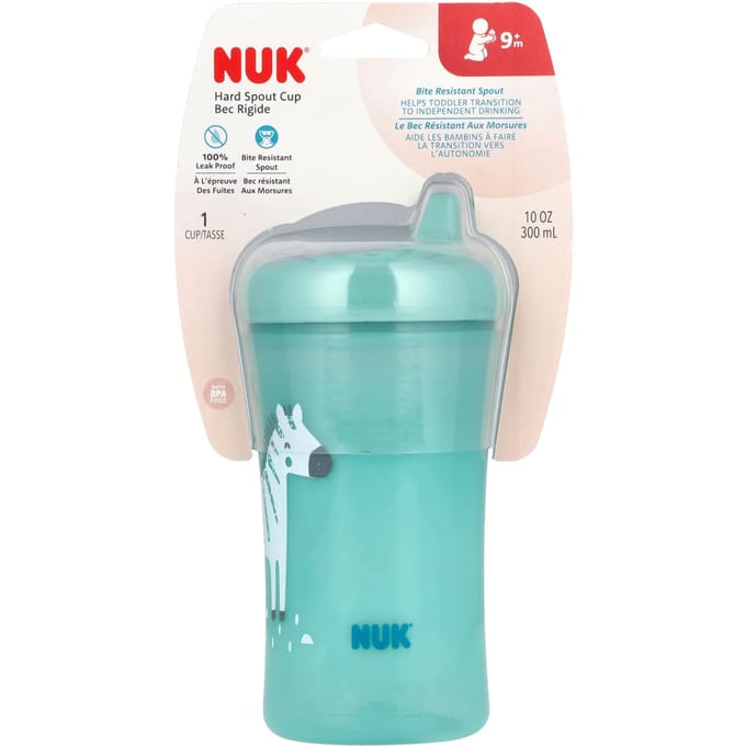 NUK, beker met harde tuit, 9 maanden+, turquoise, 1 beker, 10 oz (300 ml) blue