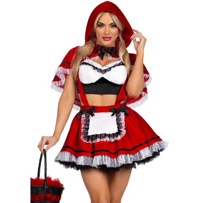 Leg Avenue - Flirty Miss Kostuum - M - Rood