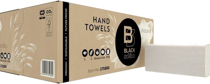 BlackSatino - GreenGrow - Handdoekpapier - V Vouw - 3750 vel