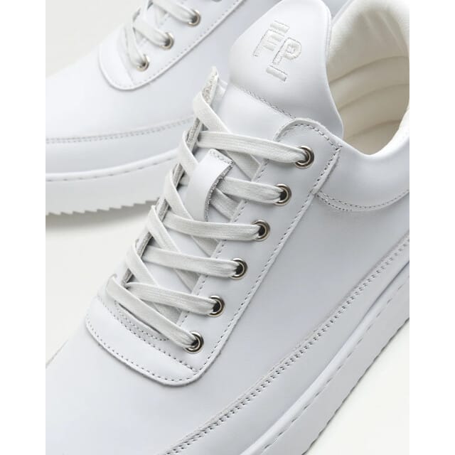 Filling Pieces Low Top Ripple Nappa Sneakers - Leer - Heren - Wit - Maat 40