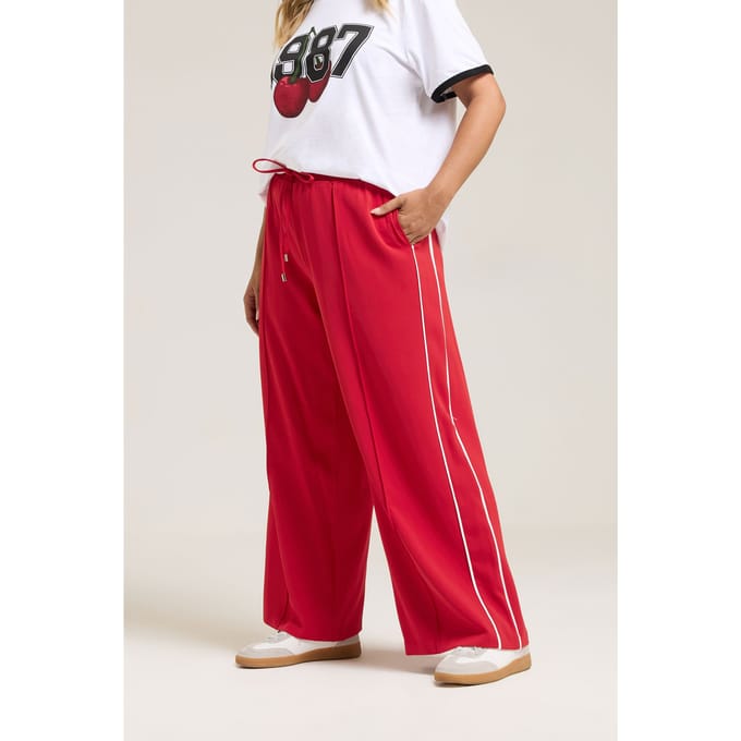 Yours Rode Zijstreep Wijde Broek Size 48