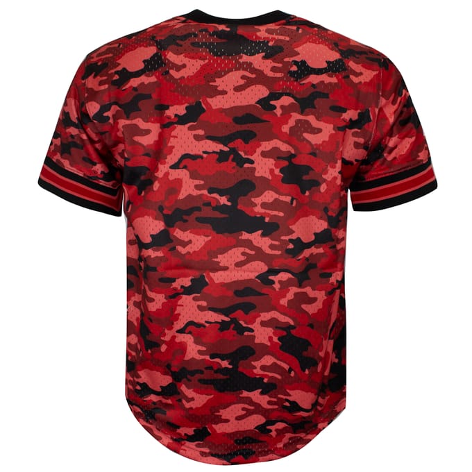 Mitchell & Ness Camo Mesh Team Colour Chicago Bulls Heren T-shirt