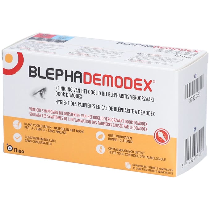 Blepha demodex - Cleaning Tissues - verlichting bij ontsteking van het ooglid door demodex