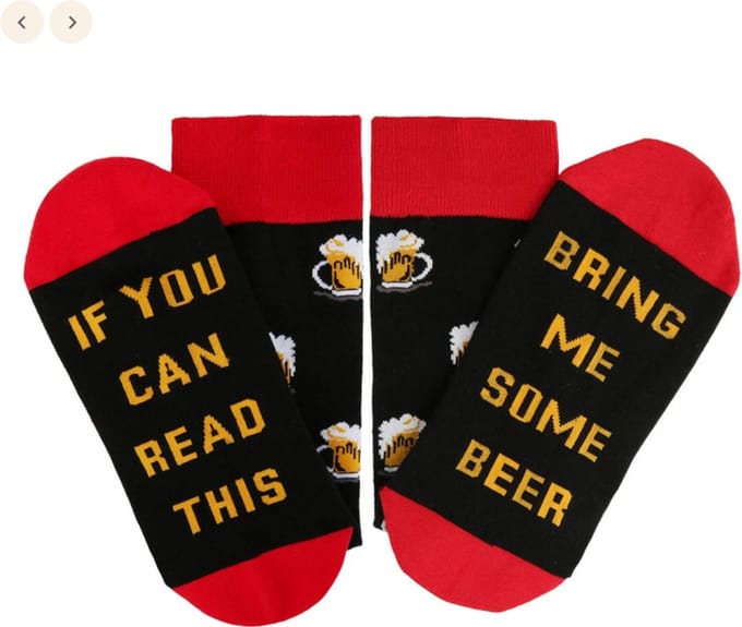 Sokken met grappige tekst: 'Bring me some beer' dames/mannen maat 40-45 - Bier pullen
