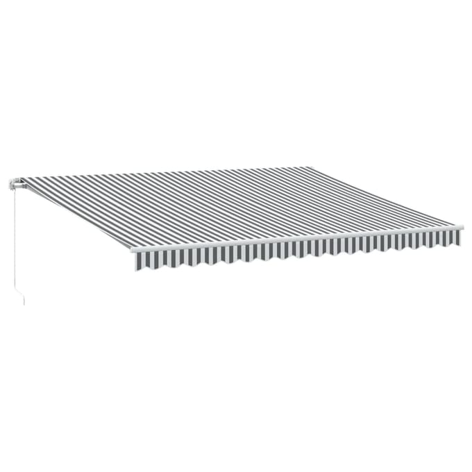 vidaXL - Uitschuifbare - luifel - Antraciet - en - Wit - 450 - × - 350 - cm