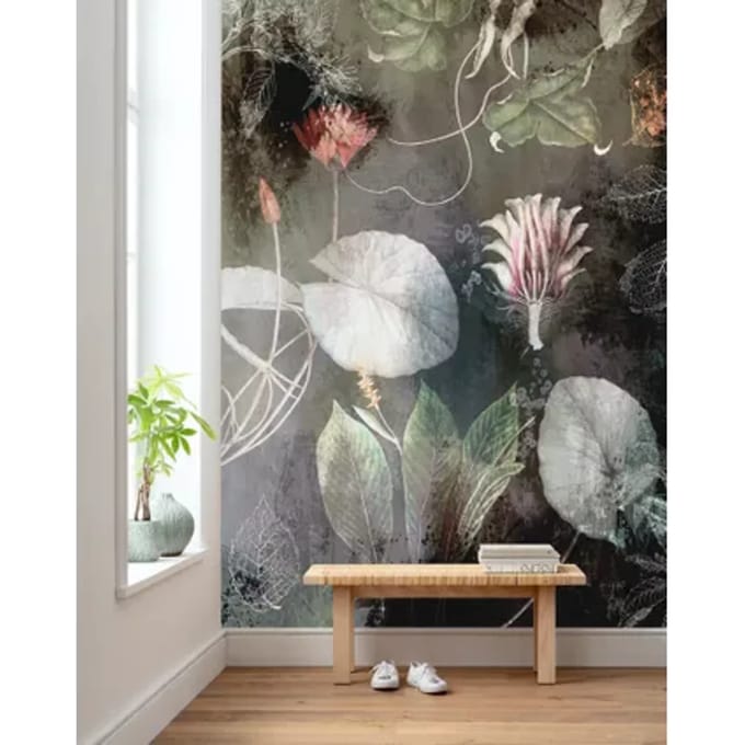 Fotobehang Night Flowers - Meerkleurig - 2,80m X 200cm