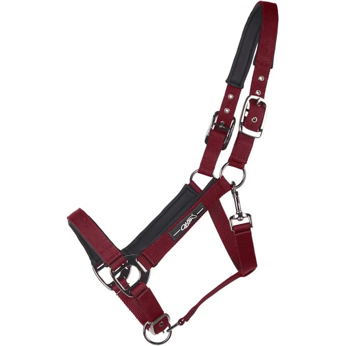 Qhp Halster Qhp Deluxe Donkerrood