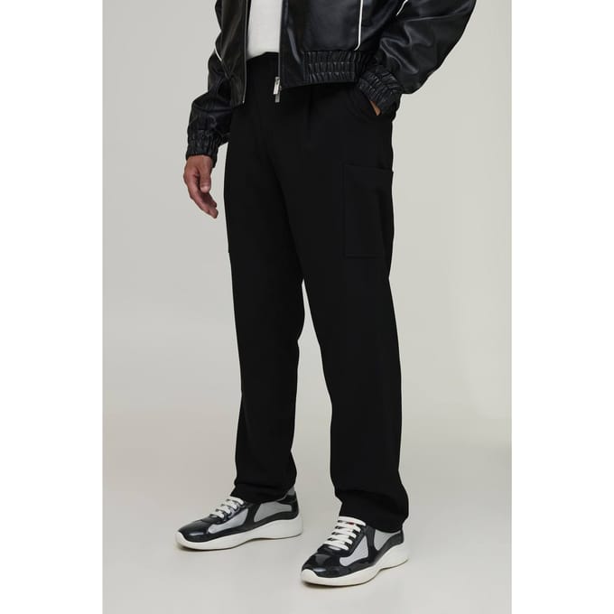 Cargobroek Met Rechte Pijpen En Getailleerde Look | Black | Size 32