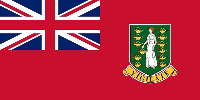 Vlag Britse Maagdeneilanden Koopvaardij 100x150cm